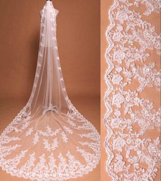 white ivory applique lace wedding veils with combs 2019 long bride veil vestido de novia wedding accessories6541860, Black
white ivory applique lace wedding veils with combs 2019 long bride veil vestido de novia wedding accessories6541860, Black