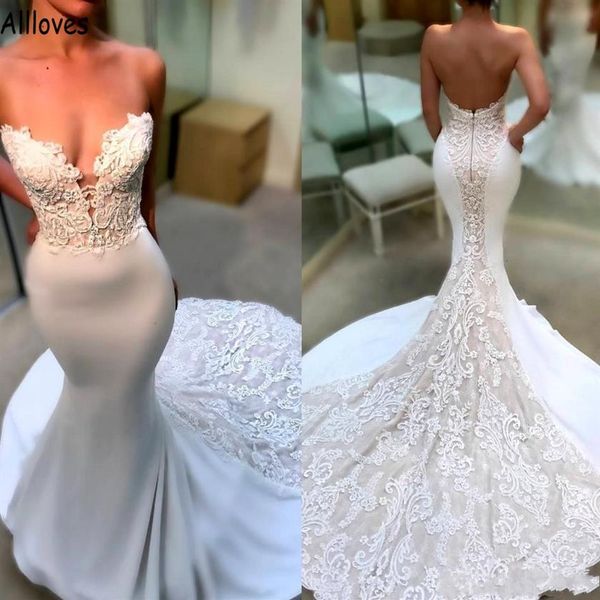 sweetheart mermaid wedding dresses for bride elegant satin aso ebi lace applique beaded bridal gowns court train backless plu284n, White
sweetheart mermaid wedding dresses for bride elegant satin aso ebi lace applique beaded bridal gowns court train backless plu284n, White