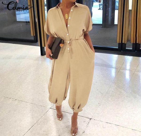 celmia rompers women vintage jumpsuits short sleeve cargo pants button casual loose harem trouser plus size overalls femininas5982371, Black;white
celmia rompers women vintage jumpsuits short sleeve cargo pants button casual loose harem trouser plus size overalls femininas5982371, Black;white