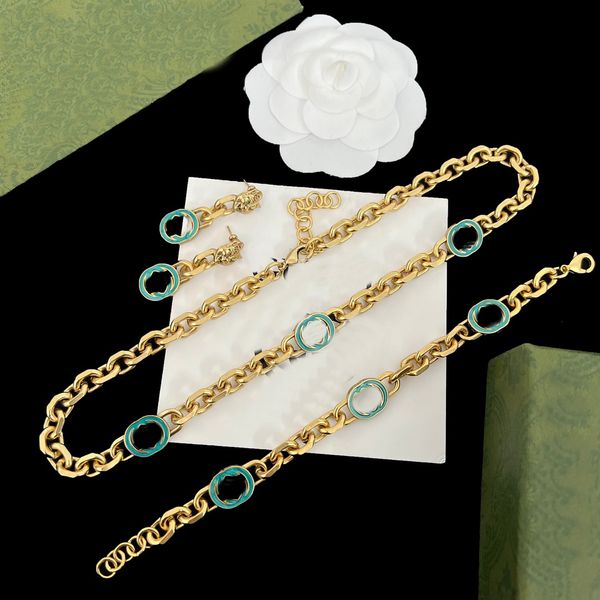 interlocking green enamel silver chain necklace letter choker necklace bracelet earring sets couple charm designer jewelry gifts cgs13 --03, Black
interlocking green enamel silver chain necklace letter choker necklace bracelet earring sets couple charm designer jewelry gifts cgs13 --03, Black