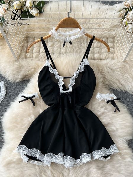 pyjamas singreiny lace amatory ruffles pajamas dress lingerie shapewear a-line nightwear women cosplay slim sensual night dress 230718, Red;black
pyjamas singreiny lace amatory ruffles pajamas dress lingerie shapewear a-line nightwear women cosplay slim sensual night dress 230718, Red;black