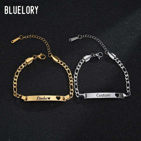 bluelory customized engrave name women heart bracelets gold silver color stainless steel thick chain custom jewelry l230620, Golden;silver
bluelory customized engrave name women heart bracelets gold silver color stainless steel thick chain custom jewelry l230620, Golden;silver