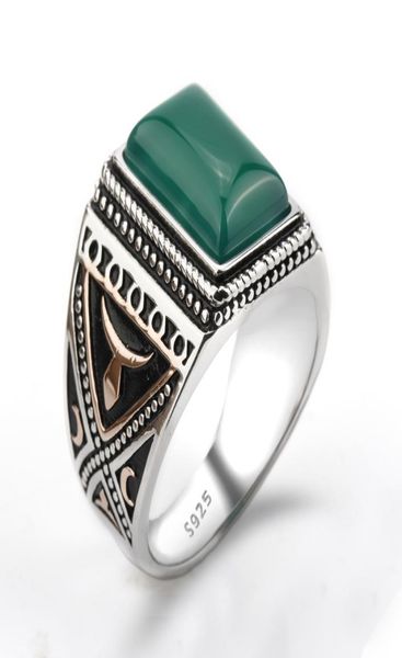 925 sterling silver setting green agate geometric stone ring punk style for men finger ring jewelry4414015, Golden;silver
925 sterling silver setting green agate geometric stone ring punk style for men finger ring jewelry4414015, Golden;silver