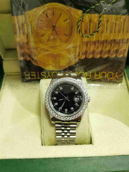 with original box high-quality luxury watches 41mm mens 18k silver black dial bigger diamond automatic fashion brand men's watch wristw, Slivery;black
with original box high-quality luxury watches 41mm mens 18k silver black dial bigger diamond automatic fashion brand men's watch wristw, Slivery;black