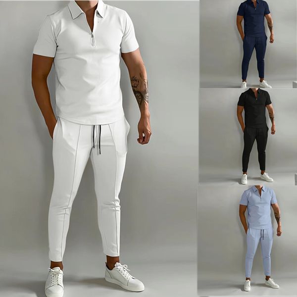 men's polos 2023 european and american summer slim fit trendy youth leisure sports suit 230717, White;black
men's polos 2023 european and american summer slim fit trendy youth leisure sports suit 230717, White;black