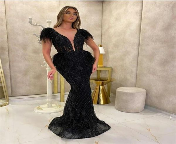 luxury black prom dresses chic sequins beads feather mermaid evening dresses v neck gorgeous pageant dress custom made2062629
luxury black prom dresses chic sequins beads feather mermaid evening dresses v neck gorgeous pageant dress custom made2062629