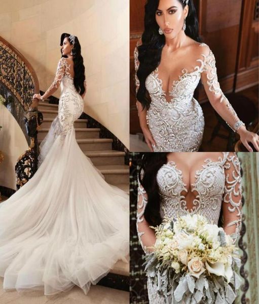 luxurious 2019 arabic wedding dresses mermaid beading embroidery bridal dresses sheer neck long sleeves wedding gowns vestido9996889, White
luxurious 2019 arabic wedding dresses mermaid beading embroidery bridal dresses sheer neck long sleeves wedding gowns vestido9996889, White