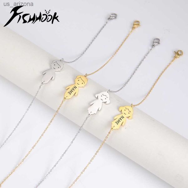 fishhook personalized bracelet custom boy girl mother kid child engrave name family gift for women man stainless steel jewelry l230620, Golden;silver
fishhook personalized bracelet custom boy girl mother kid child engrave name family gift for women man stainless steel jewelry l230620, Golden;silver