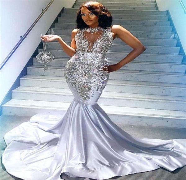 black girls satin mermaid prom dresses sheer mesh crystals beaded sweep train celebrity party evening gowns bc34214975425
black girls satin mermaid prom dresses sheer mesh crystals beaded sweep train celebrity party evening gowns bc34214975425