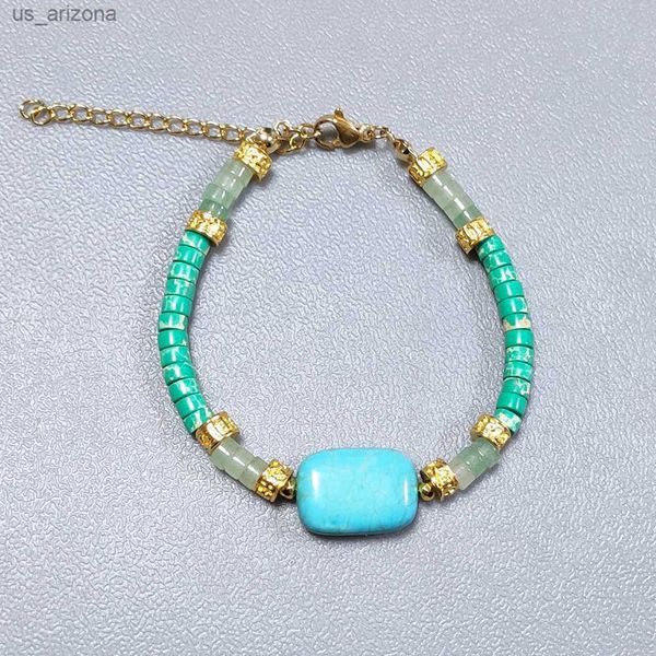 fashion classic natural green aventure imperial stone mix bracelet man women square turquoise decorations adjustable bangle l230620, Golden;silver
fashion classic natural green aventure imperial stone mix bracelet man women square turquoise decorations adjustable bangle l230620, Golden;silver
