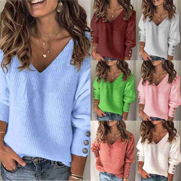women's sweaters women's sweater 2022 autumn winter fashion new solid deep v-neck ladies knitting long sleeve pullover loose elega, White;black
women's sweaters women's sweater 2022 autumn winter fashion new solid deep v-neck ladies knitting long sleeve pullover loose elega, White;black