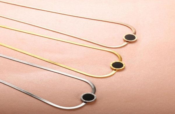 luxury women chain link necklace blade chains with black shell roman numeral pendant choker clavicle jewelry necklaces3538718, Silver
luxury women chain link necklace blade chains with black shell roman numeral pendant choker clavicle jewelry necklaces3538718, Silver