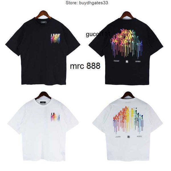 star amirly new c61b drip printing loose round neck short sleeve t-shirt men's and women's, White;black
star amirly new c61b drip printing loose round neck short sleeve t-shirt men's and women's, White;black