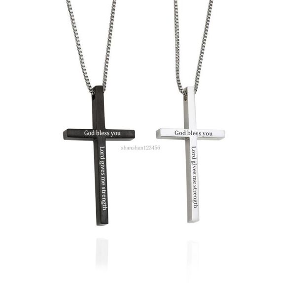 black stainless steel cross pendant necklaces god bless cross necklace women mens fashion jewelry gift will and sandy new3996347, Silver
black stainless steel cross pendant necklaces god bless cross necklace women mens fashion jewelry gift will and sandy new3996347, Silver