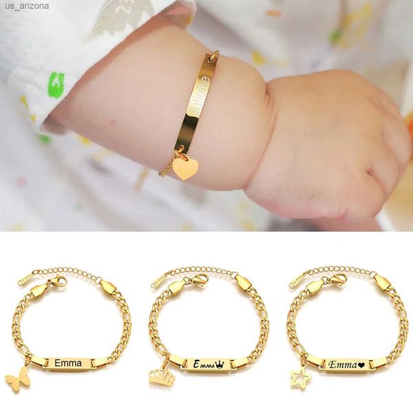 personalized name baby id bracelet stainless steel curb chain link crown bracelet engraved name letter date bracelets jewelry l230620, Golden;silver
personalized name baby id bracelet stainless steel curb chain link crown bracelet engraved name letter date bracelets jewelry l230620, Golden;silver
