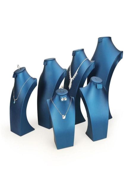 set display stand jewelry ring earring necklace bust neck form for boutique window she packaging drop delivery 2021 blue pu leathe5815782, Black 
set display stand jewelry ring earring necklace bust neck form for boutique window she packaging drop delivery 2021 blue pu leathe5815782, Black