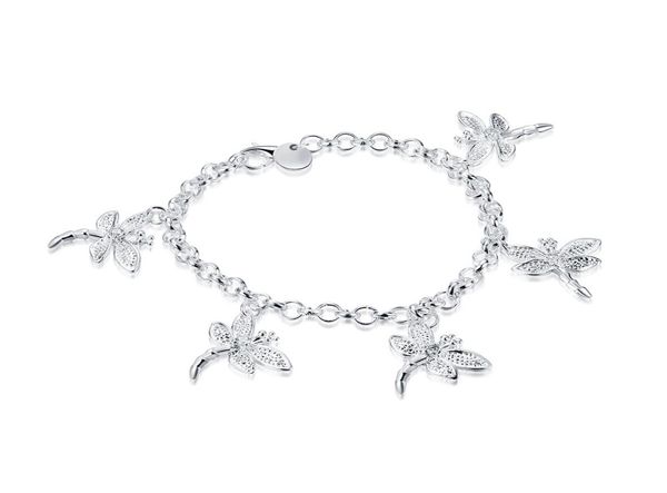 five dragonfly bracelet sterling silver plated bracelet brand new men and women 925 silver bracelet spb0922415363, Black
five dragonfly bracelet sterling silver plated bracelet brand new men and women 925 silver bracelet spb0922415363, Black