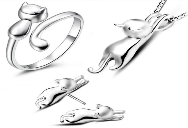 earrings necklace lovely cat jewelry sets goldsilverrose gold wedding jewellery for girls stainless steel pendant set8479362, Silver
earrings necklace lovely cat jewelry sets goldsilverrose gold wedding jewellery for girls stainless steel pendant set8479362, Silver