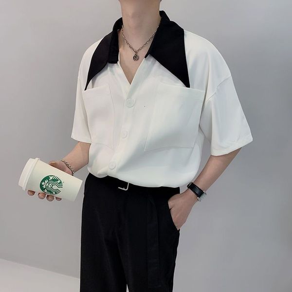 men's t shirts fashion niche ice silk shirts summer short sleeved handsome blouses casual high street male clothes 230717, White;black
men's t shirts fashion niche ice silk shirts summer short sleeved handsome blouses casual high street male clothes 230717, White;black