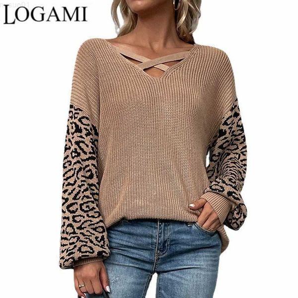 women's sweaters logami contrast color leopard print sweater for women autumn winter lantern sleeves pullovers l230718, White;black
women's sweaters logami contrast color leopard print sweater for women autumn winter lantern sleeves pullovers l230718, White;black