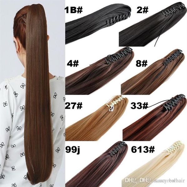 100% natural brazilian remy human hair ponytail claw clips in on human hair extension straight hair 2pcs 200gram fre246l, Black
100% natural brazilian remy human hair ponytail claw clips in on human hair extension straight hair 2pcs 200gram fre246l, Black
