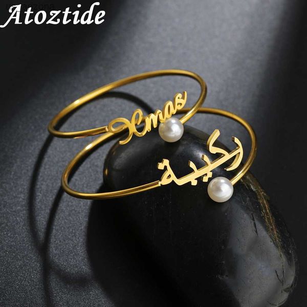 atoztide new personalized custom name beads bangle for women stainless steel personalized open love bangle jewelry gift l230620, Golden;silver
atoztide new personalized custom name beads bangle for women stainless steel personalized open love bangle jewelry gift l230620, Golden;silver
