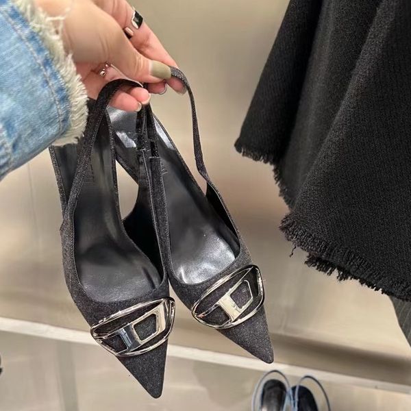 sandals spring brand woman slingback shoes fashion matal buckle ladies elegant med heel pointed toe slip on sandal mules 230718, Black
sandals spring brand woman slingback shoes fashion matal buckle ladies elegant med heel pointed toe slip on sandal mules 230718, Black
