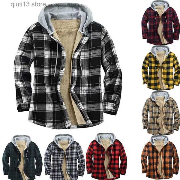 men's jackets the new 2022 plaid and fleece long sleeve hooded combined fleece loose men's jacket winter jacket men jackets t23071, Black;brown
men's jackets the new 2022 plaid and fleece long sleeve hooded combined fleece loose men's jacket winter jacket men jackets t23071, Black;brown