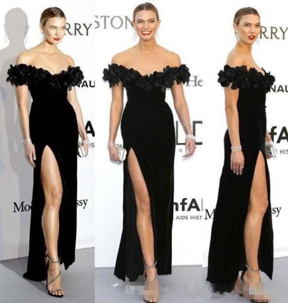 2019 new arrival karlie kloss black formal evening dress celebrity dresses off shoulder 3d floral velvet split prom dresses7468338, Black;red
2019 new arrival karlie kloss black formal evening dress celebrity dresses off shoulder 3d floral velvet split prom dresses7468338, Black;red