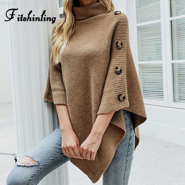 women's sweaters fitshinling buttons vintage knitted poncho winter turtleneck sweater bohemian solid irregular cape femme irregelar shl, White;black
women's sweaters fitshinling buttons vintage knitted poncho winter turtleneck sweater bohemian solid irregular cape femme irregelar shl, White;black