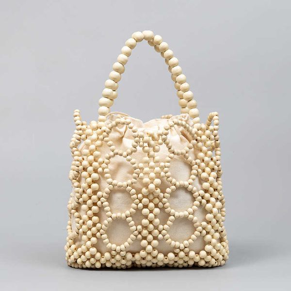 enspt bag for women's summer niche design, versatile commuting wooden bead bag, hand woven handbag 230718
enspt bag for women's summer niche design, versatile commuting wooden bead bag, hand woven handbag 230718