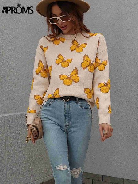 women's sweaters aproms cartoon butterflies knitted women sweaters and pullovers winter drop shoulder oversized fit jumpers 2022 stretc, White;black
women's sweaters aproms cartoon butterflies knitted women sweaters and pullovers winter drop shoulder oversized fit jumpers 2022 stretc, White;black