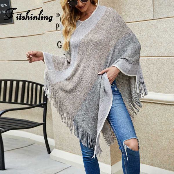 women's sweaters fitshinling oversized poncho femme winter sweater knitwear patchwork vintage boho fringe irregular cloak loose capes, White;black
women's sweaters fitshinling oversized poncho femme winter sweater knitwear patchwork vintage boho fringe irregular cloak loose capes, White;black