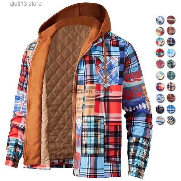 men's jackets mens autumn winter jacket harajuku plaid hooded zipper long sleeve basic casual shirt jackets european american size s-5x, Black;brown
men's jackets mens autumn winter jacket harajuku plaid hooded zipper long sleeve basic casual shirt jackets european american size s-5x, Black;brown