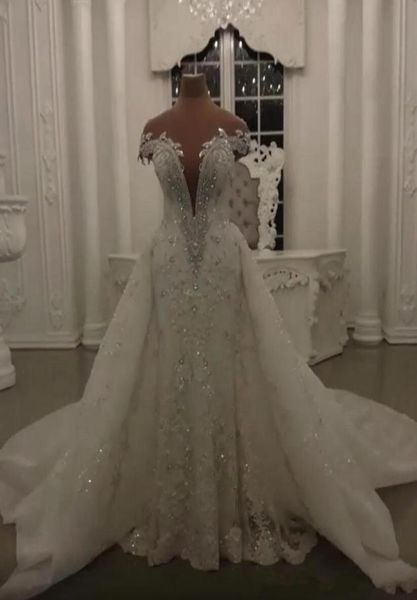 2021 luxury african mermaid wedding dresses formal bridal dress crystal beads off shoulder deep v neck lace overskirts detachable 1925271, White
2021 luxury african mermaid wedding dresses formal bridal dress crystal beads off shoulder deep v neck lace overskirts detachable 1925271, White