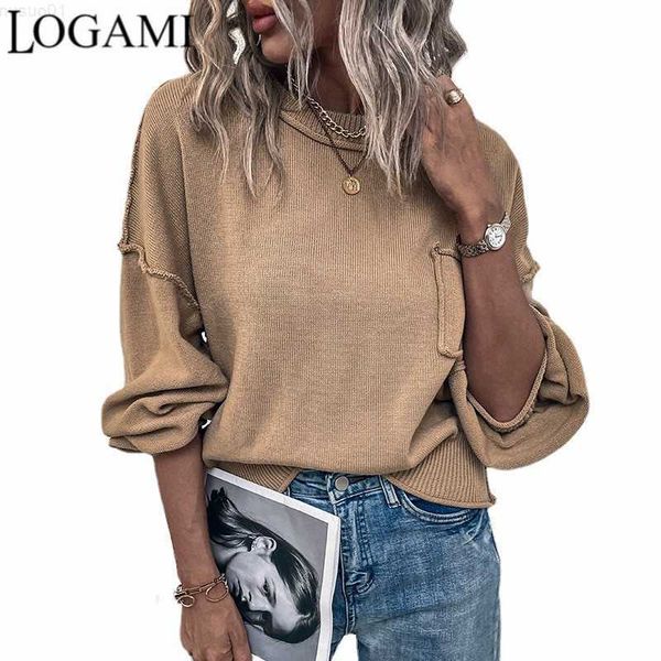 women's sweaters logami autumn winter square armhole pullover woman lantern sleeve sweater women's pocket knitted sweaters l230718, White;black
women's sweaters logami autumn winter square armhole pullover woman lantern sleeve sweater women's pocket knitted sweaters l230718, White;black