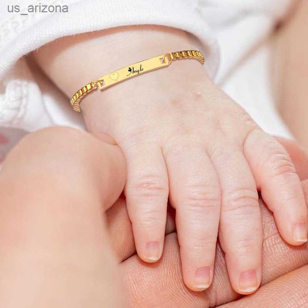 custom baby name bracelet gold bar personalized engraved safty stainless steel newborn children infant bracelet 12cm 15cm l230620, Golden;silver
custom baby name bracelet gold bar personalized engraved safty stainless steel newborn children infant bracelet 12cm 15cm l230620, Golden;silver