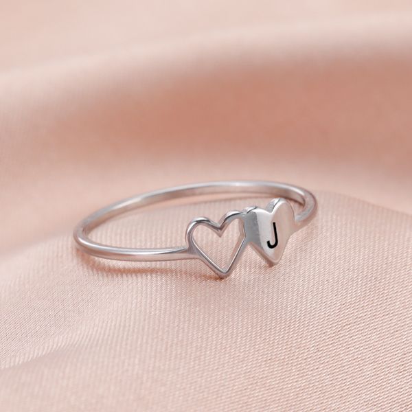 initial letter rings for women girls double hearts stainless steel finger rings fashion jewelry couple friends gift new, Slivery;golden
initial letter rings for women girls double hearts stainless steel finger rings fashion jewelry couple friends gift new, Slivery;golden