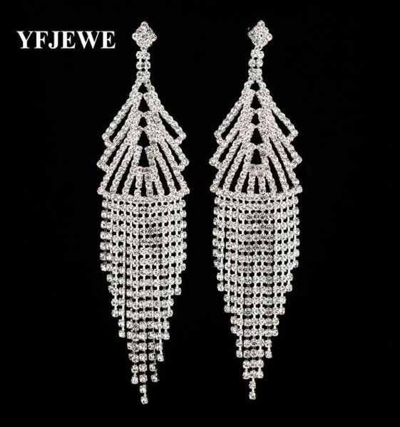 yfjewe fashion rhinestone crystal gold and sliver color long dangle earrings for women wedding jewelry accessories brincos e2892383161, Silver
yfjewe fashion rhinestone crystal gold and sliver color long dangle earrings for women wedding jewelry accessories brincos e2892383161, Silver