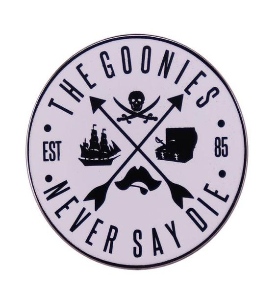 the goonies never say die pin skull crossbones pirate brooch rock band gothic badge6441343, Blue
the goonies never say die pin skull crossbones pirate brooch rock band gothic badge6441343, Blue