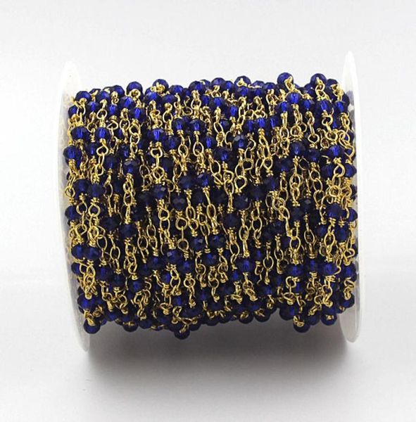 whole sapphire blue rosary style beaded chain4x3mm faceted rondelles sapphire blue beads wire wrapped gold chain beaded c46547101122, Silver
whole sapphire blue rosary style beaded chain4x3mm faceted rondelles sapphire blue beads wire wrapped gold chain beaded c46547101122, Silver
