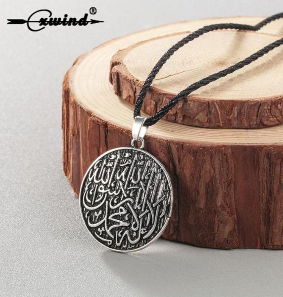 cxwind fashion round disc engraved shahada necklace pendant muslim quran koran muhammad arabic retro jewelry5025335, Silver
cxwind fashion round disc engraved shahada necklace pendant muslim quran koran muhammad arabic retro jewelry5025335, Silver