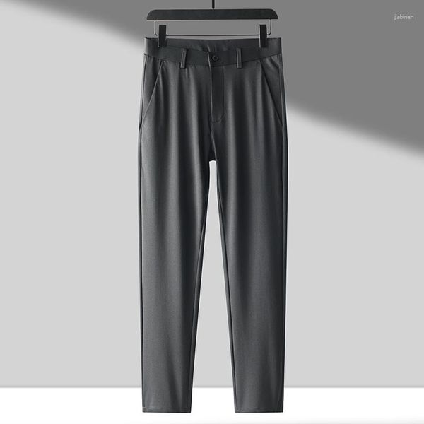 men's suits elastic flat waist western men pants slim fit thin casual business non iron long trouser, White;black
men's suits elastic flat waist western men pants slim fit thin casual business non iron long trouser, White;black