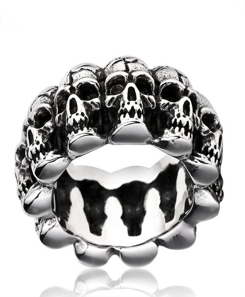 men exaggerated retro punk skull ring stainless steel ring titanium steel jewelry halloween ring 2817908, Silver
men exaggerated retro punk skull ring stainless steel ring titanium steel jewelry halloween ring 2817908, Silver