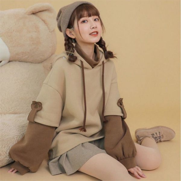 men's and women's fashion winter harajuku loose casual street wear cute bear backpack spring and autumn brown hoodie, Black
men's and women's fashion winter harajuku loose casual street wear cute bear backpack spring and autumn brown hoodie, Black