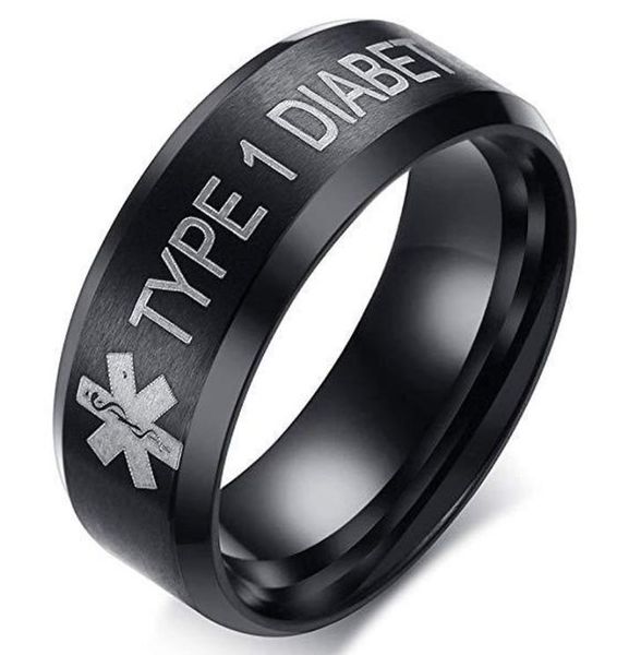 8mm diabetic medical sign ring titanium steel men and women ring medical reminder band rings jewelry 7042636, Silver
8mm diabetic medical sign ring titanium steel men and women ring medical reminder band rings jewelry 7042636, Silver