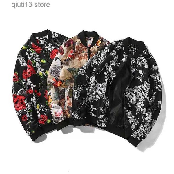 men's jackets mens jackets flower print high streetwear zipper up male casual fashion baseball bomber clothing t230718, Black;brown
men's jackets mens jackets flower print high streetwear zipper up male casual fashion baseball bomber clothing t230718, Black;brown