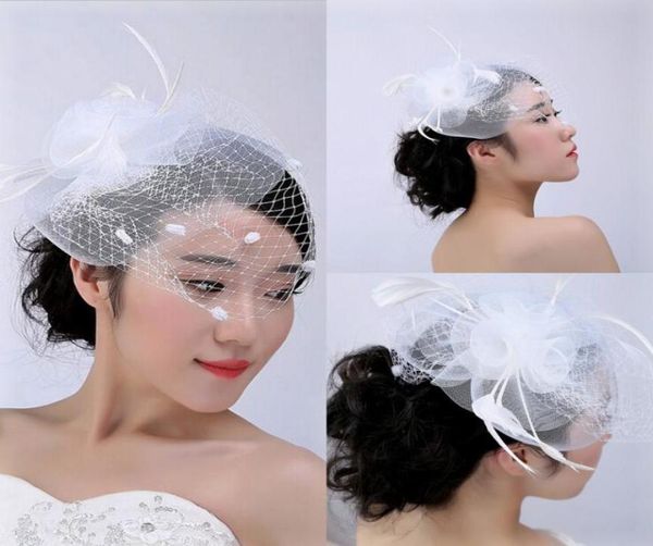 white face veil bridal hats 2016 vintage bridal accessories with tulle feather cute small hat for brides headwear new fashio4880297, Silver
white face veil bridal hats 2016 vintage bridal accessories with tulle feather cute small hat for brides headwear new fashio4880297, Silver