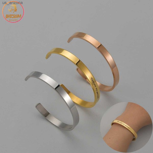akizoom custom engrave name bracelets personalized open size adjustable for women bangles stainless steel jewelry birthday gift l230620, Golden;silver
akizoom custom engrave name bracelets personalized open size adjustable for women bangles stainless steel jewelry birthday gift l230620, Golden;silver