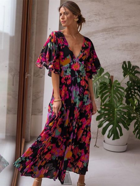 basic casual dresses bohemia print butterfly sleeve vintage maxi dress for women casual v-neck backless summer dress female beach holiday pa, Black;gray
basic casual dresses bohemia print butterfly sleeve vintage maxi dress for women casual v-neck backless summer dress female beach holiday pa, Black;gray